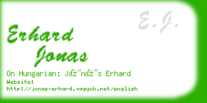 erhard jonas business card